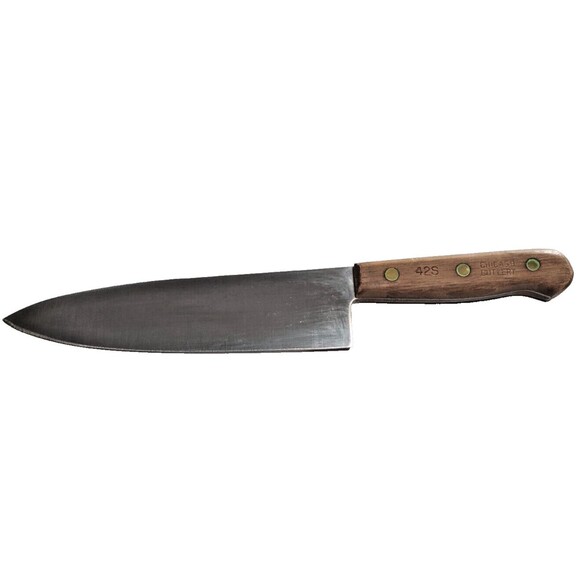 Vintage Chicago Cutlery 42S Chef Knife Walnut Handle USA 8-inch Blade - Picture 1 of 8